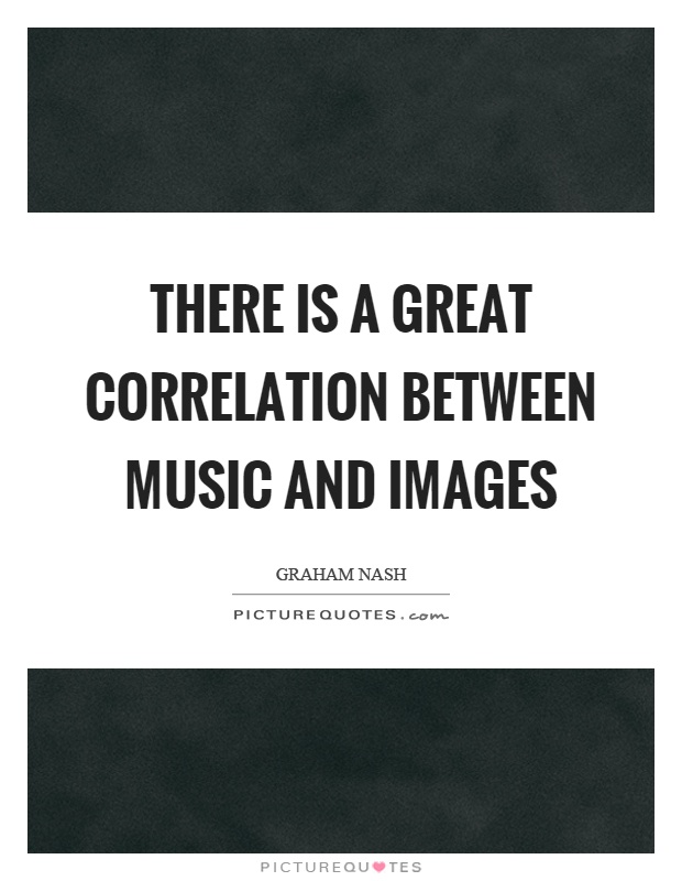 There is a great correlation between music and images Picture Quote #1