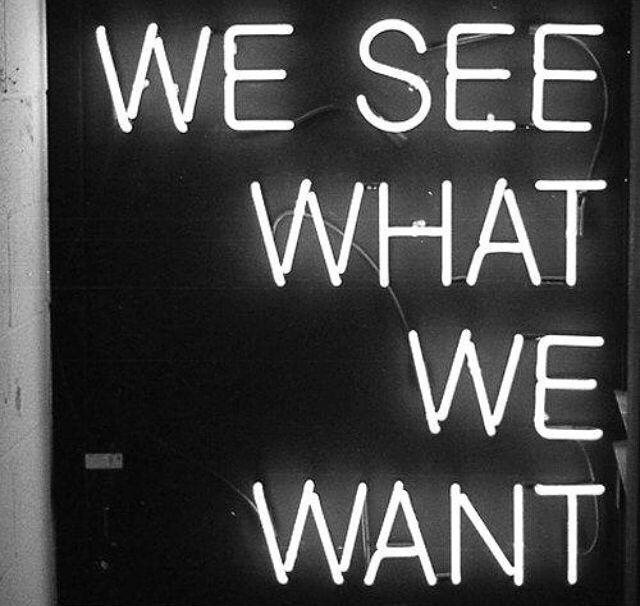 We see what we want Picture Quote #1