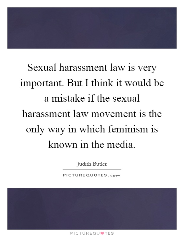 laws sexual importance of harassment