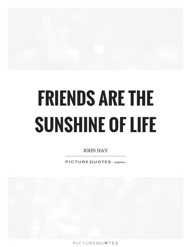 Friends are the sunshine of life Picture Quote #1