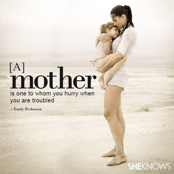 A mother is one to who you hurry when you are troubled Picture Quote #1
