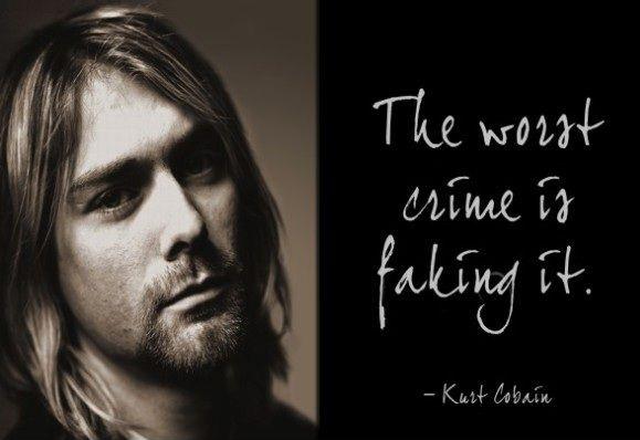 The worst crime is faking it Picture Quote #2