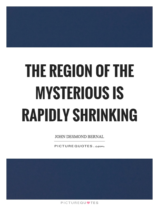 The region of the mysterious is rapidly shrinking Picture Quote #1