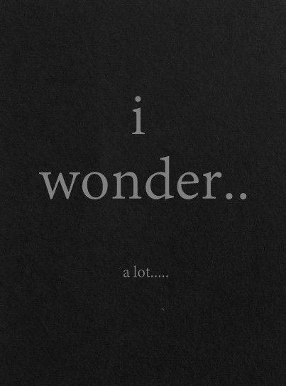I wonder. A lot Picture Quote #1