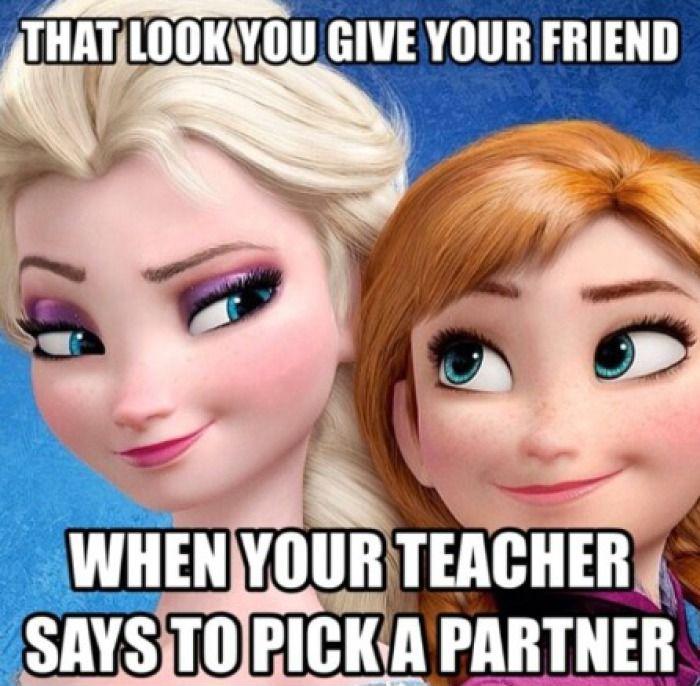 That look you give your friend when your teacher says to pick a partner Picture Quote #1