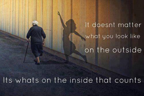 It doesn't matter what you look like on the outside, it's what's on the inside that counts Picture Quote #1