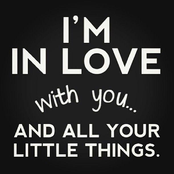 I’m in love with you and all your little things Picture Quote #1
