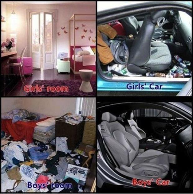 Girls' room. Girls' car. Boys' room. Boys' car Picture Quote #1