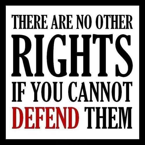 There are no other rights if you cannot defend them Picture Quote #1