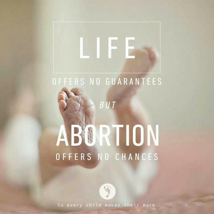Life offers no guarantees but abortion offers no chances Picture Quote #1