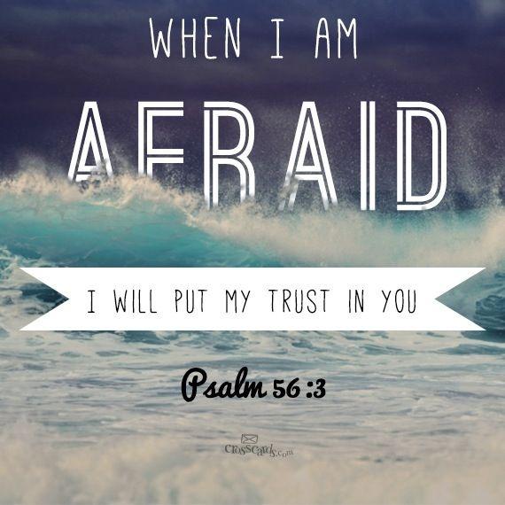 When I am afraid I will put my trust in you Picture Quote #1