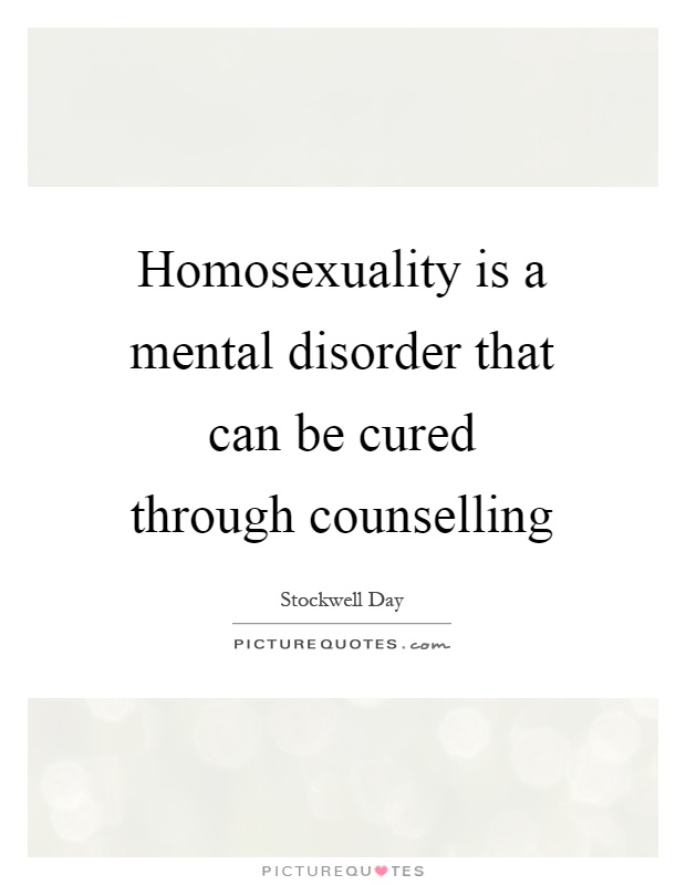 Homosexuality a mental disorder