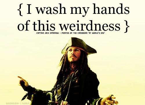 I wash my hands of this weirdness Picture Quote #1