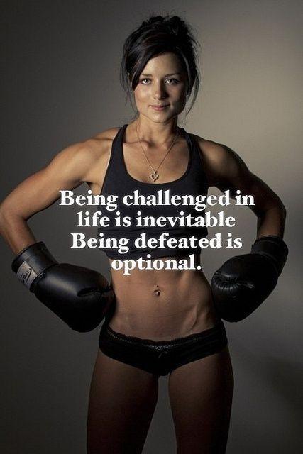 Being challenged in life is inevitable, being defeated is optional Picture Quote #1