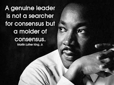 A genuine leader is not a searcher for consensus but a molder of consensus Picture Quote #1