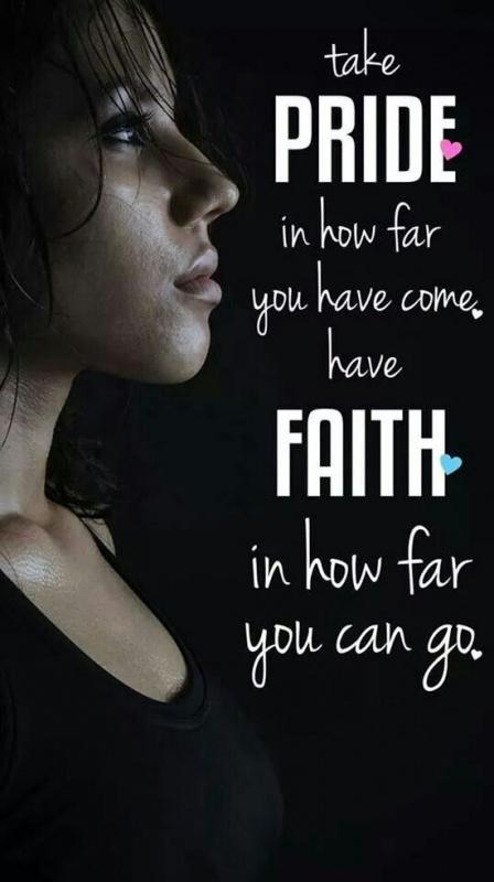 Take pride in how far you have come. Have faith in how far you can go Picture Quote #1
