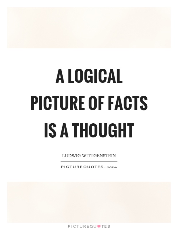 A logical picture of facts is a thought Picture Quote #1