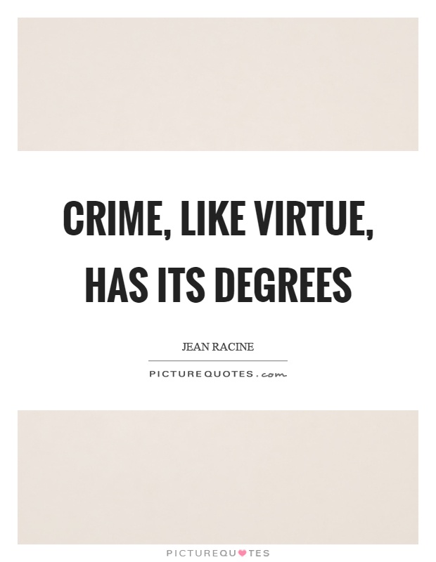 Crime, like virtue, has its degrees Picture Quote #1