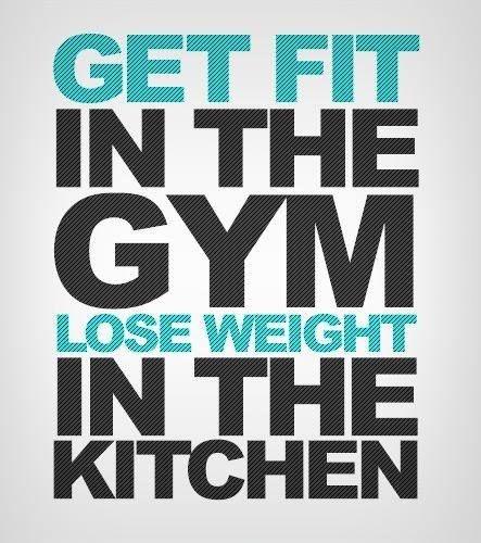 Get fit in the gym. Lose weight in the kitchen Picture Quote #1