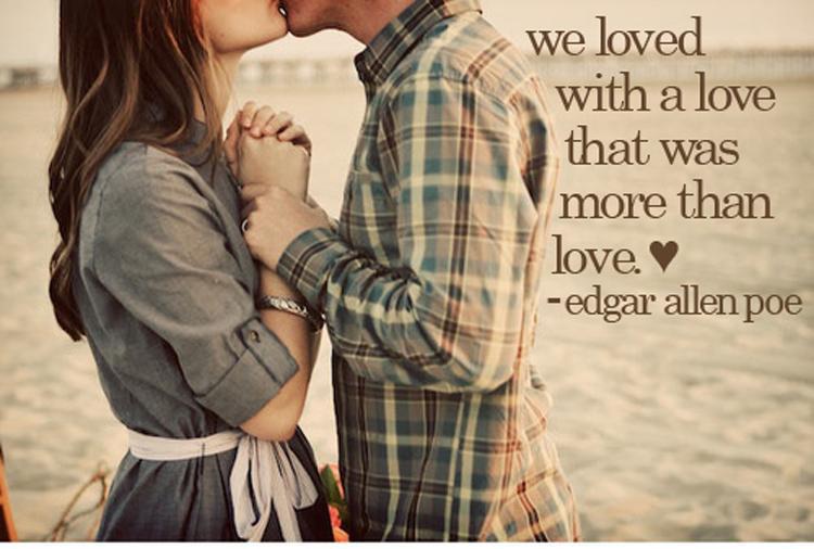 We loved with a love that was more than love Picture Quote #2