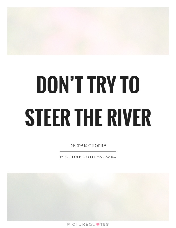 Don’t try to steer the river Picture Quote #1