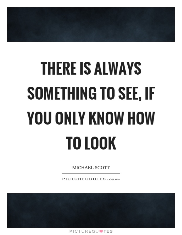 There is always something to see, if you only know how to look Picture Quote #1