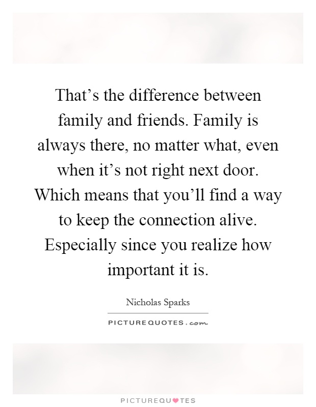 difference between friends and family