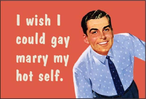 I wish I could gay marry myself Picture Quote #1