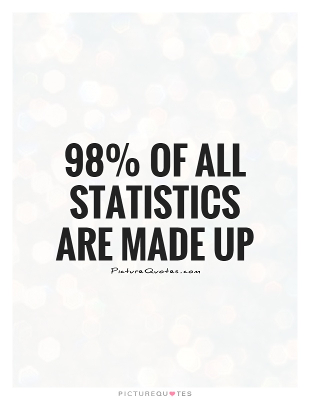 98% of all statistics are made up Picture Quote #1