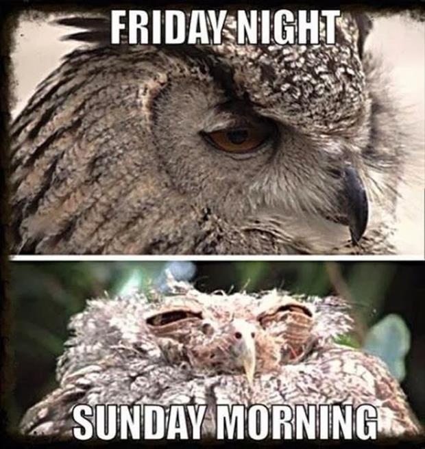 Friday night. Sunday morning | Picture Quotes