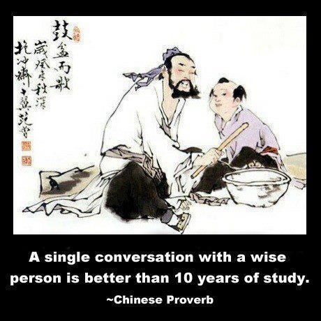 A single conversation with a wise person is better than 10 years of study Picture Quote #1