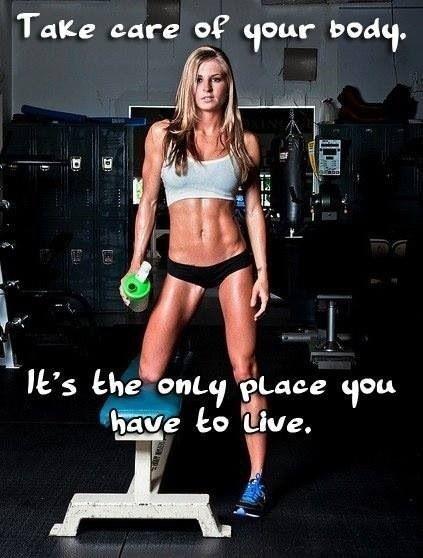Take care of your body. It's the only place you have to live Picture Quote #1