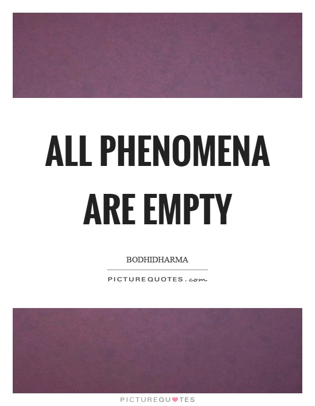 All phenomena are empty Picture Quote #1
