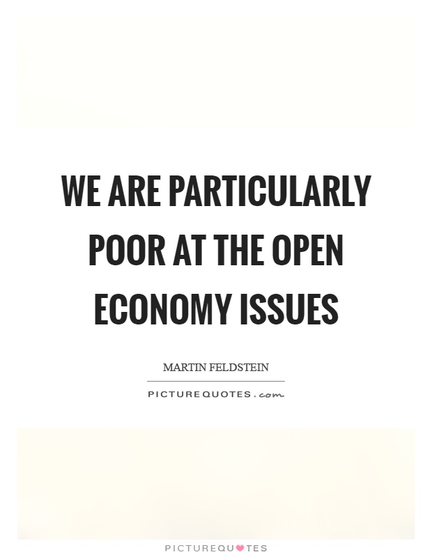 We are particularly poor at the open economy issues Picture Quote #1