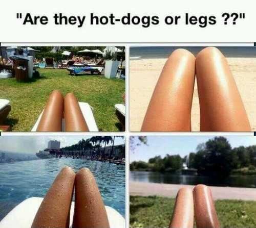 Are they hot dogs or legs? Picture Quote #1