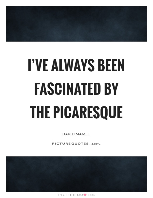 I’ve always been fascinated by the picaresque Picture Quote #1
