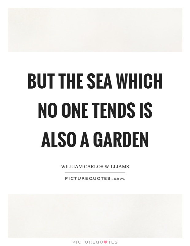 But the sea which no one tends is also a garden Picture Quote #1