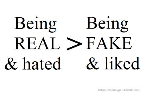 Be Real Not Fake Quote 1 Picture Quote #1