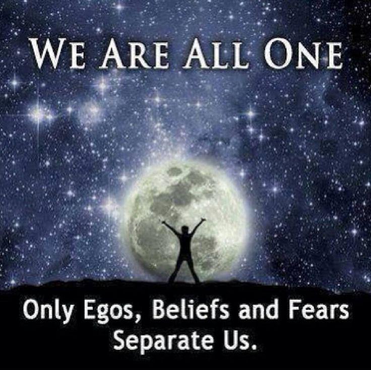 We are all one. Only egos, beliefs and fears separate us Picture Quote #1