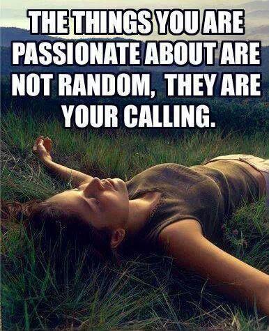 The things you are passionate about are not random, they are your calling  Picture Quote #1