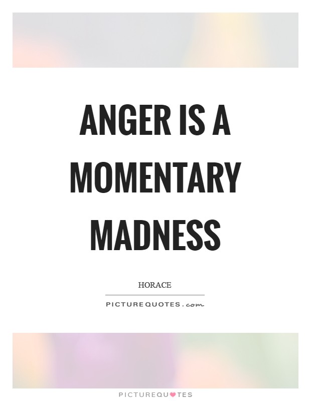 Anger is a momentary madness Picture Quote #1