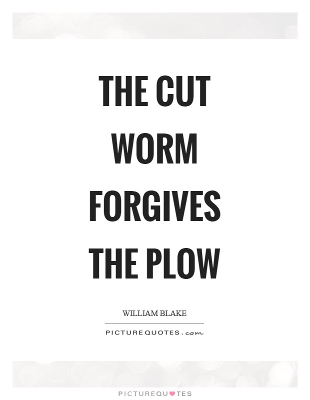 The cut worm forgives the plow Picture Quote #1