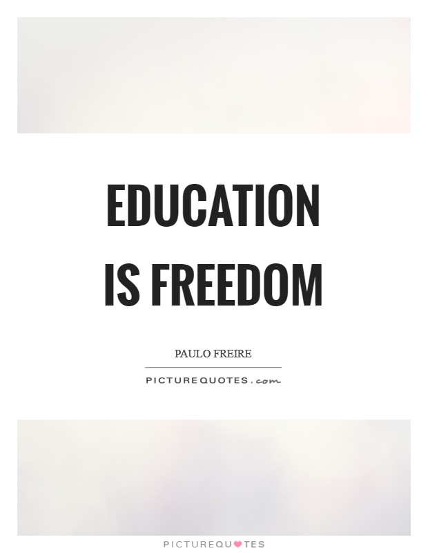 Education is freedom Picture Quote #1