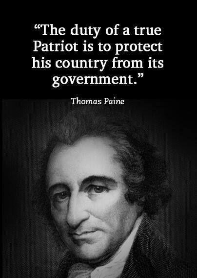 The duty of a true patriot is to protect his country from its government Picture Quote #1