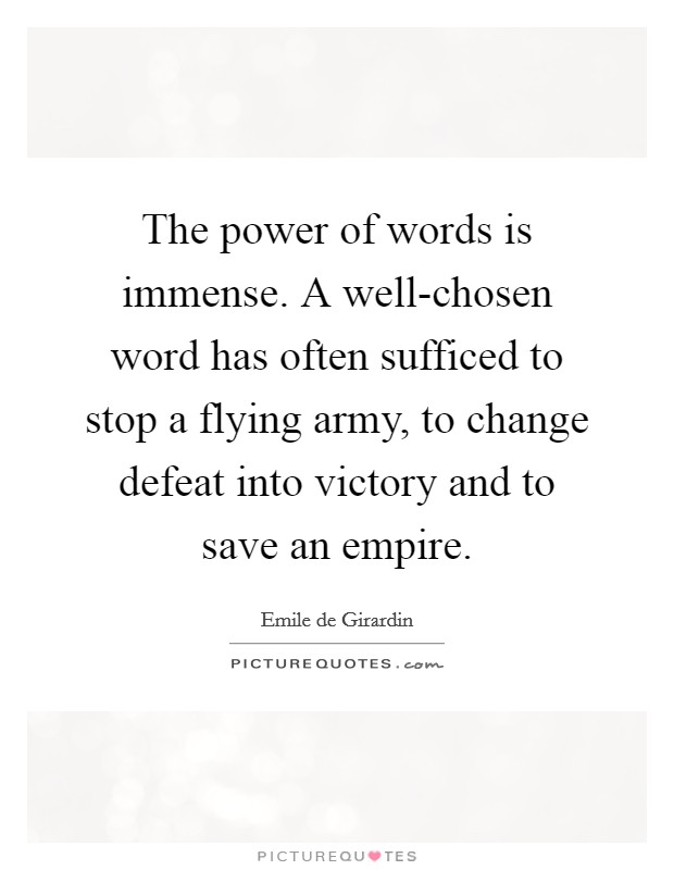 power of words quotes famous