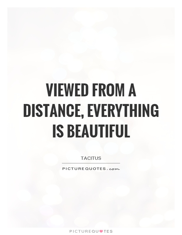 Viewed from a distance, everything is beautiful Picture Quote #1