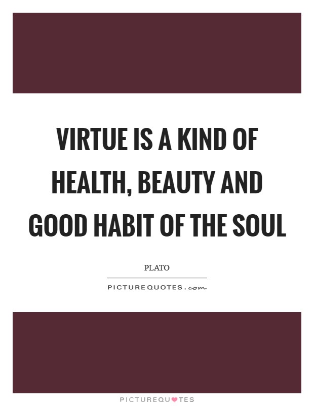 Virtue is a kind of health, beauty and good habit of the soul Picture Quote #1