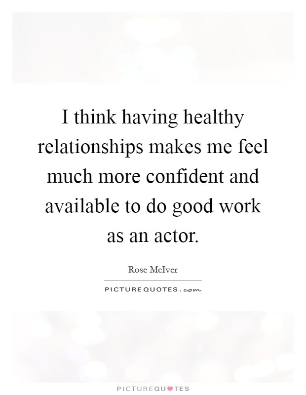 What makes a good partner for an actor?
