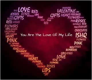 You are the love of my life Picture Quote #2
