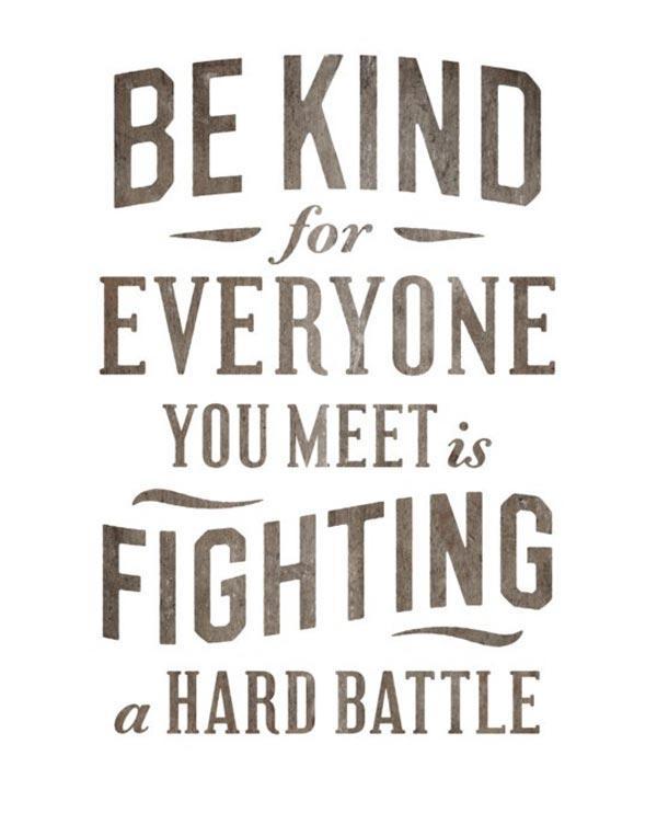 Be kind, for everyone you meet is fighting a hard battle Picture Quote #3